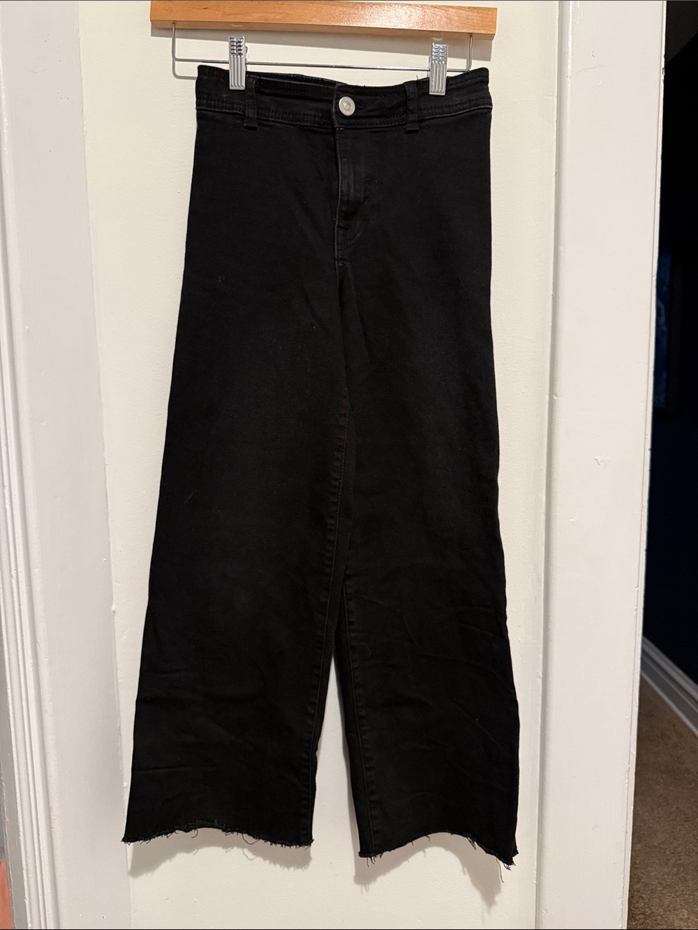 Zara Black Wide-Leg Kids Jeans